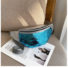Sequin Waist Bag Glitter Fanny Pack Women`s Belt Bag