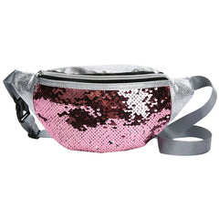 Sequined Holographic Fanny Pack Phone Messenger Bag
