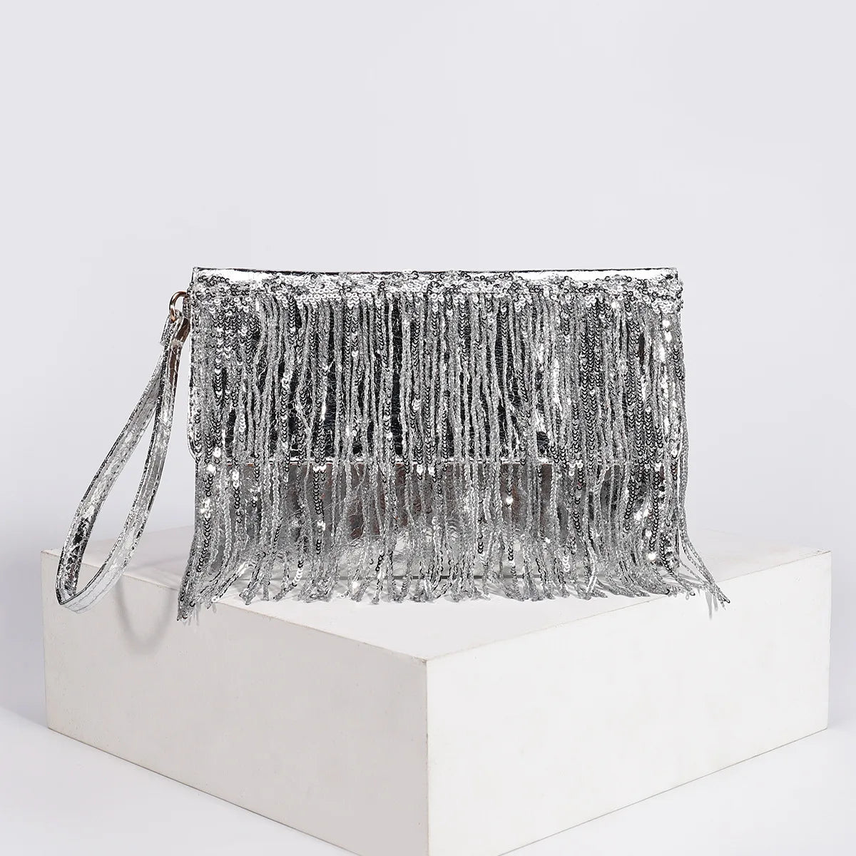 Sequins Evening Clutch Bag Tassel Small Handbag Party Bag Women Purse Wallet