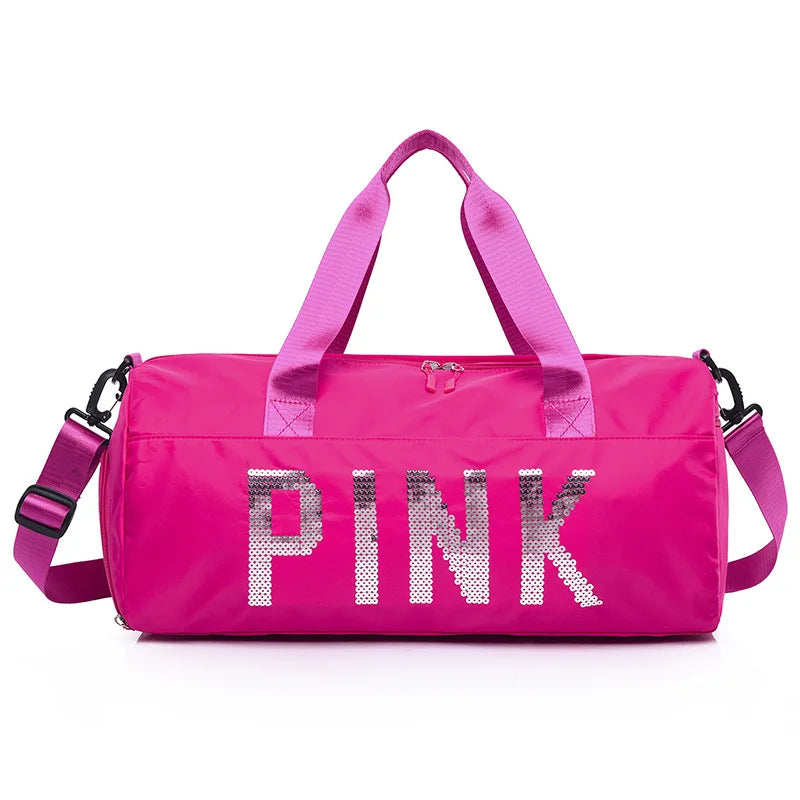 Sequins Gym Bag Unisex Travel Duffle Waterproof Sport Multifunctional Tote
