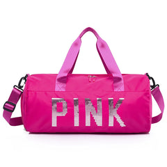 Sequins Gym Bag Unisex Travel Duffle Waterproof Sport Multifunctional Tote