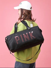 Sequins PINK Travel Bag Women Fitness Training Bag For Sports Gym
