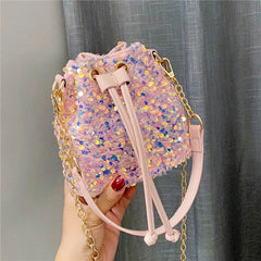 Sequins Bucket Bag Purses Handbags Shoulder Bag Girls Crossbody Bags