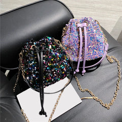 Sequins Bucket Bag Purses Handbags Shoulder Bag Girls Crossbody Bags