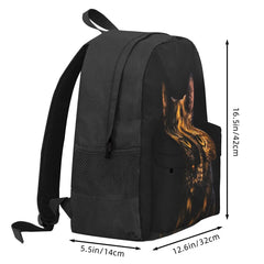 Tortie Cat Backpacks Men's and Women's Zippered Bag with Pockets