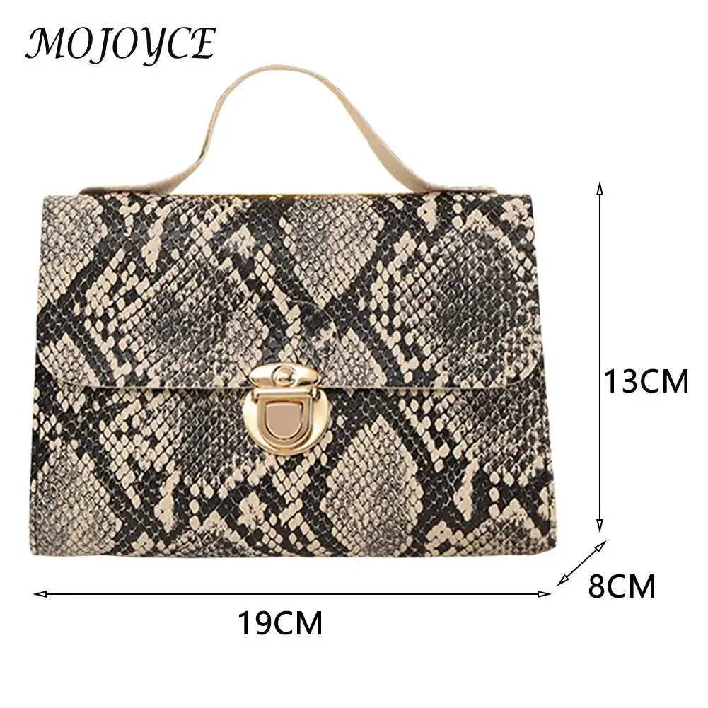 Serpentine Crossbody Handbag Leather Casual Shoulder Bags