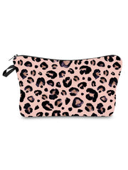 Leopard Printed Cosmetics Organizer Bag Waterproof Makeup Bag