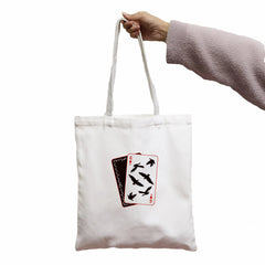 Shadow and Bone Gothic Canvas Bag Horror Large Shopper Bag