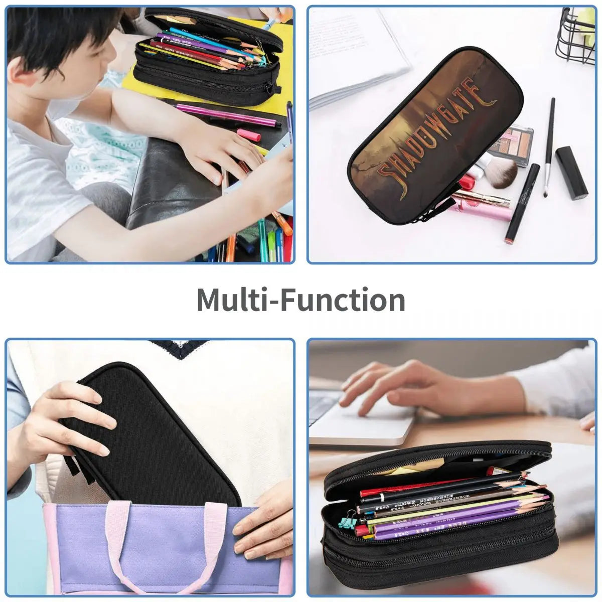 Shadowgate Pen Box Student School Anime Zipper Pen Bag