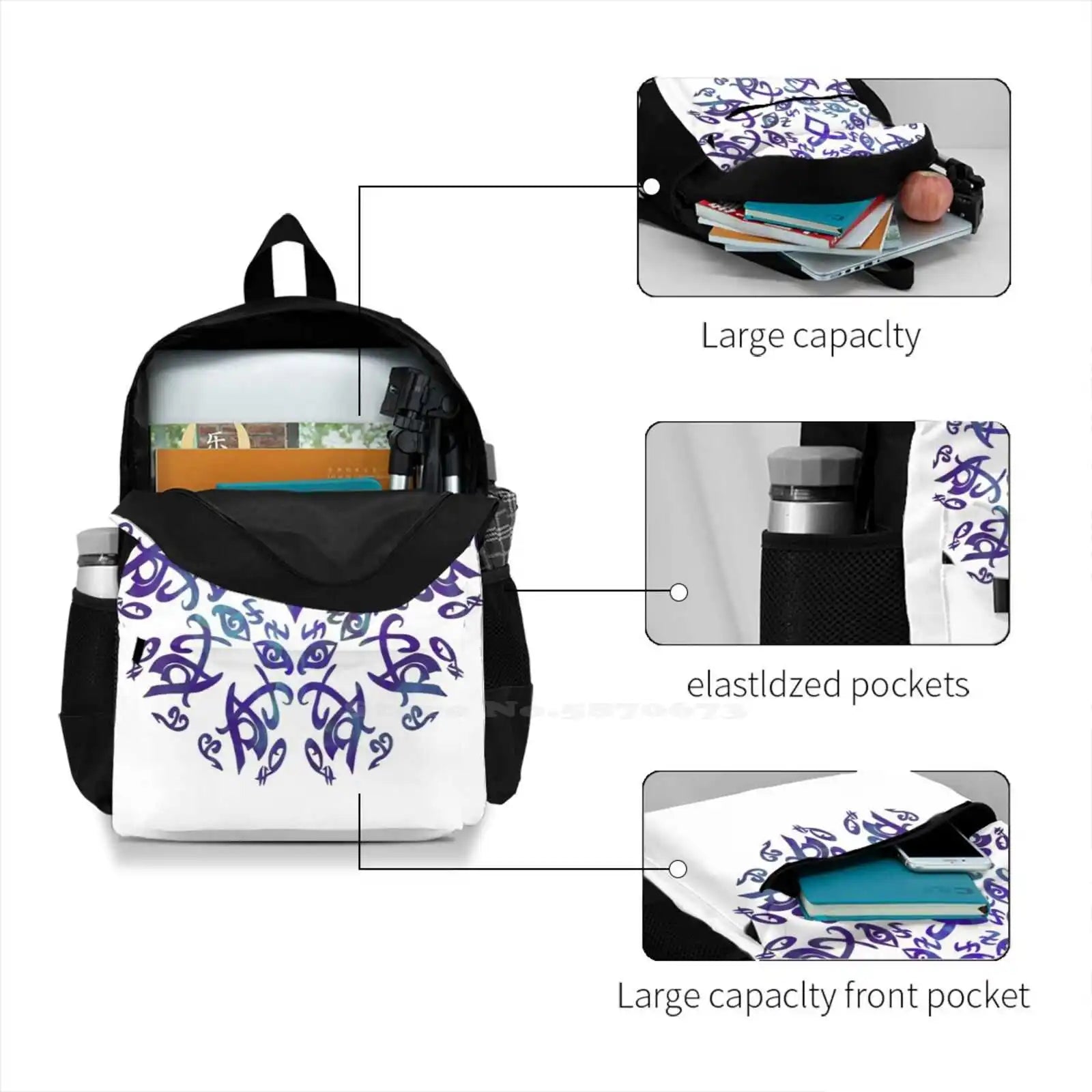 Shadowhunters Runes Clare Bag Backpack For Men Women Girls Teenage