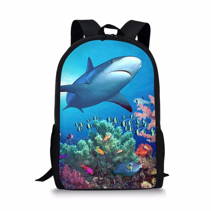 Shark School Bags for Kids Children Backpack Animals Schoolbag