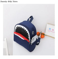 3D Cartoon Shark School Bag Girls Boys Backpack Shoulder Bag