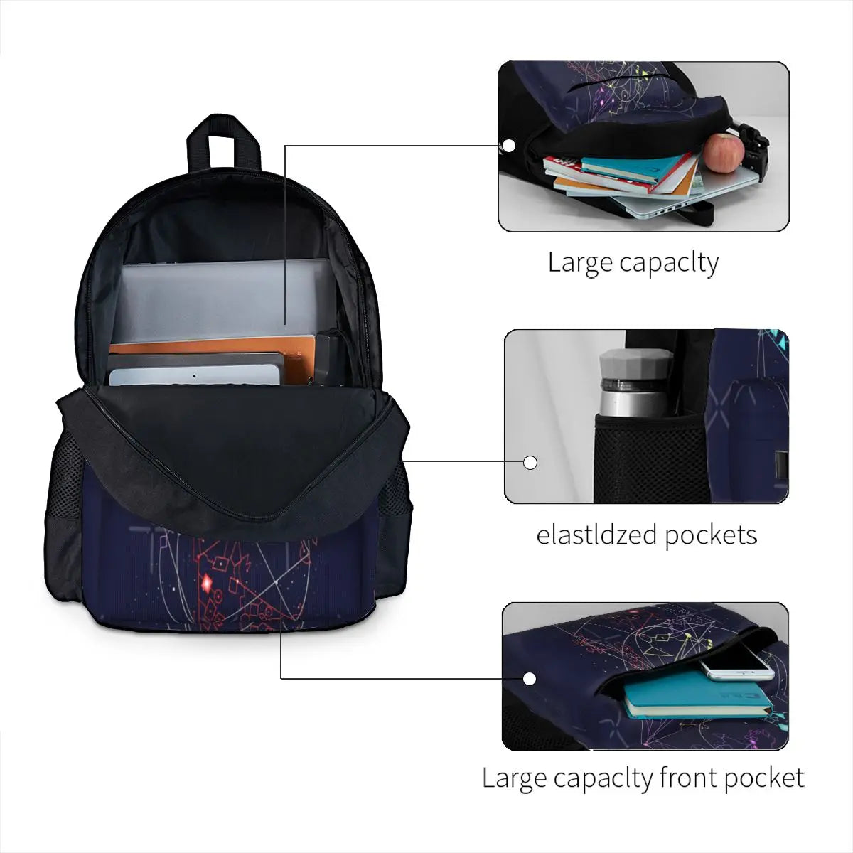 She-Ra Constellations 2 Backpacks Men's Zipper Close Backpack For Girls