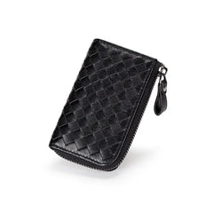 Sheepskin Woven Key Bag Leather Unisex Key Wallet Woman Keys Organizer