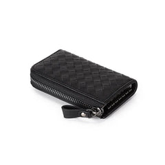 Sheepskin Woven Key Bag Leather Unisex Key Wallet Woman Keys Organizer
