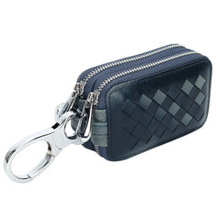 Sheepskin Woven Waist Hanging Leather Car Key Holder Case