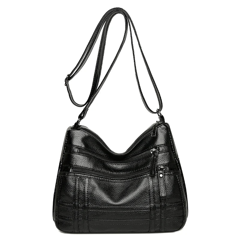 Sheepskin Grain Diagonal Cross Bag Youth Casual Ladies Large Shoulder Bag
