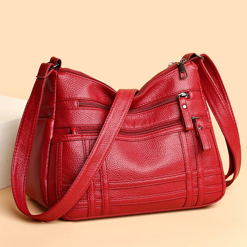 Sheepskin Grain Diagonal Cross Bag Youth Casual Ladies Large Shoulder Bag