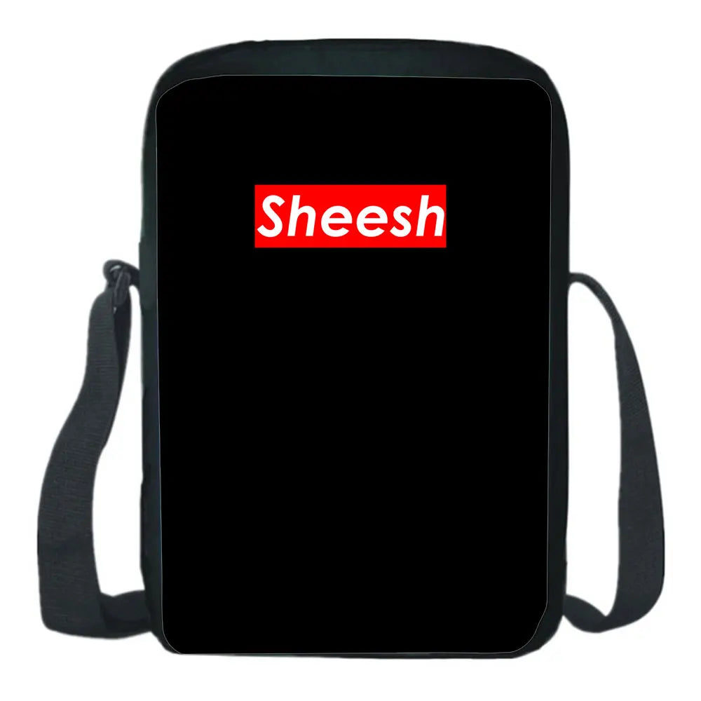 Sheesh Shoulder Bag Students Backpack Men Messenger Bags Cartoon Sling Knapsack