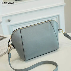 Shell Shoulder Bags Women Zipper PU Leather Cross-body Street Storage Bolsa