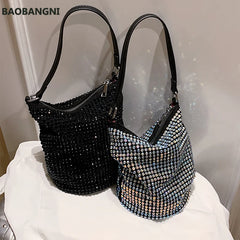 Diamonds Tote Bag Women's Handbag Bucket Shoulder Crossbody Bag