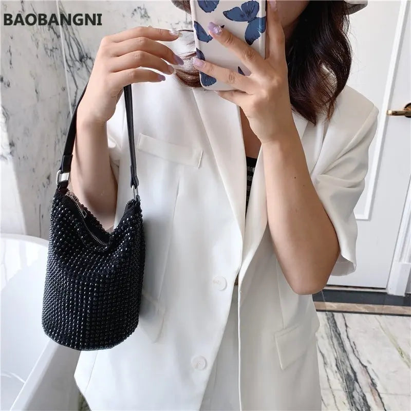 Diamonds Tote Bag Women's Handbag Bucket Shoulder Crossbody Bag