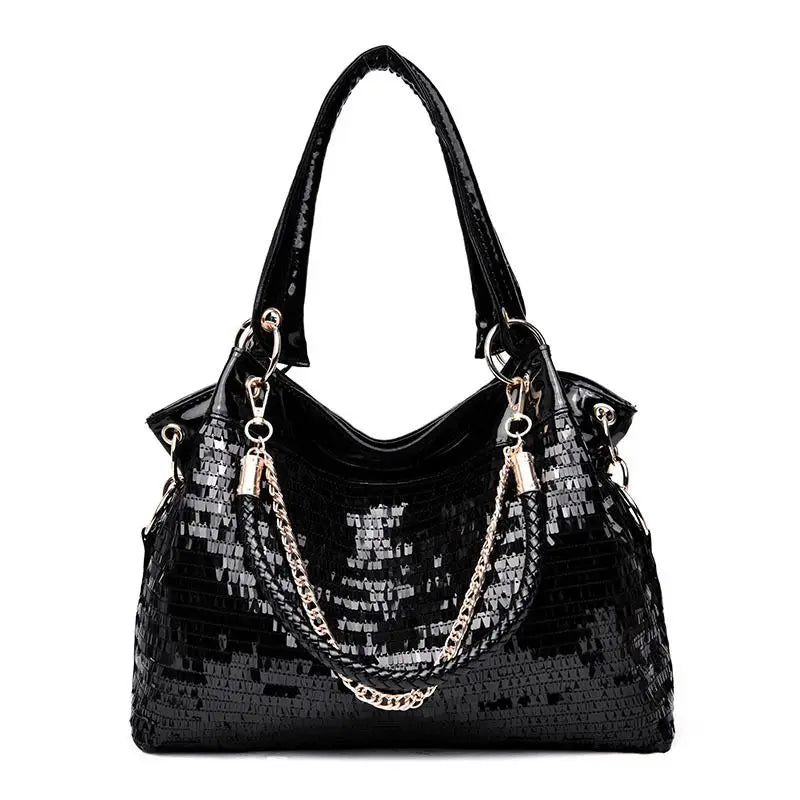 Sequins Women Handbags Chain Shoulder Bags for Women Leather KL715