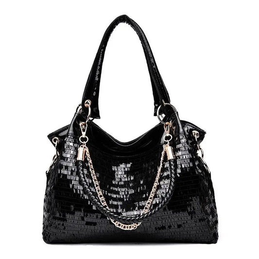 Sequins Women Handbags Chain Shoulder Bags for Women Leather KL715
