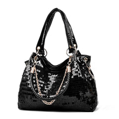 Sequins Women Handbags Chain Shoulder Bags for Women Leather KL715
