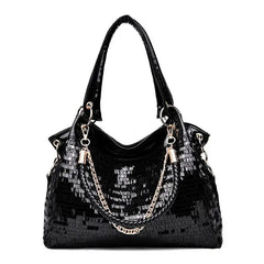 Sequins Women Handbags Chain Shoulder Bags for Women Leather KL715