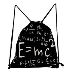E=mc2 School Travel Book Bag Drawstring Physical Chemistry