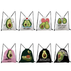 Avocado Fruit Drawstring Backpack for Students