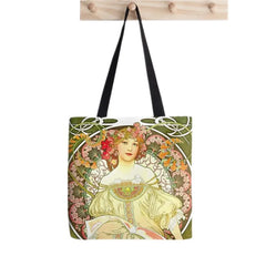 Alphonse Mucha Seasons Printed Tote Bag Women Harajuku Shopper