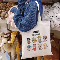 ATEEZ Kpop Hip Hop Hipster Print Shopping Bag Eco Canvas Tote Hand Bag
