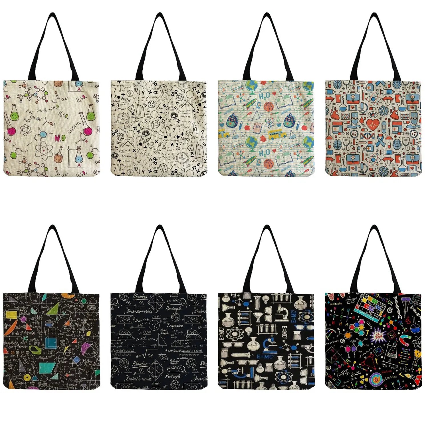 Science Print Shopper Bag Teacher Gift Handbag