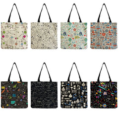 Science Print Shopper Bag Teacher Gift Handbag