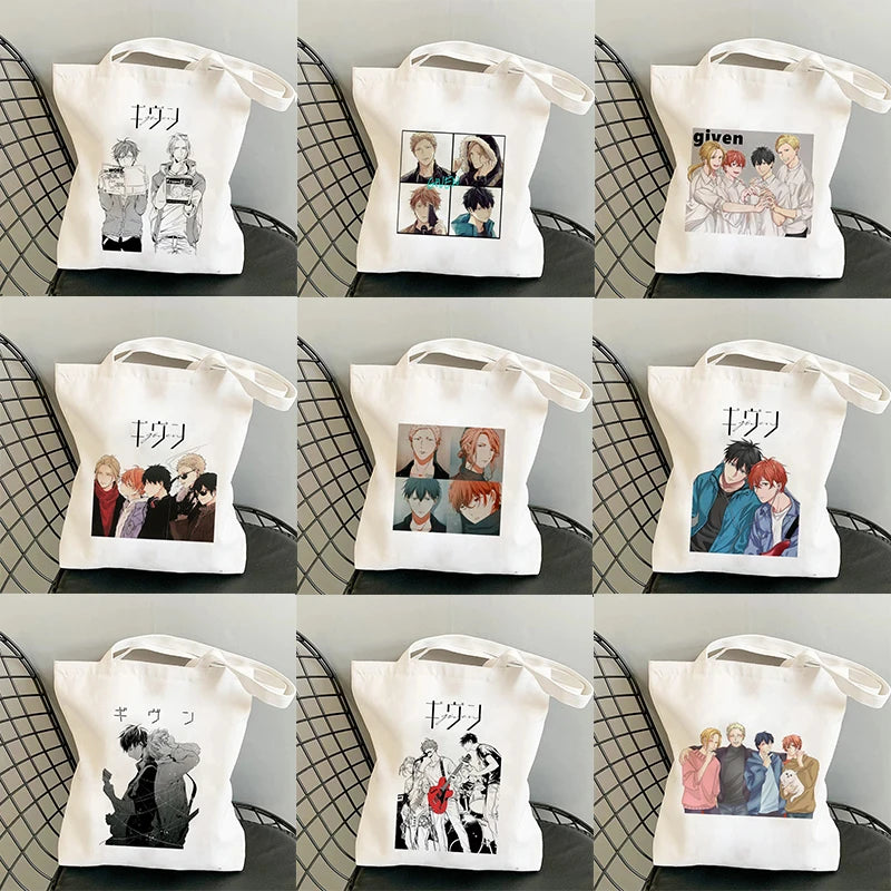 Yaoi Given Anime Tote Bag Unisex Canvas Hand Beach Bag