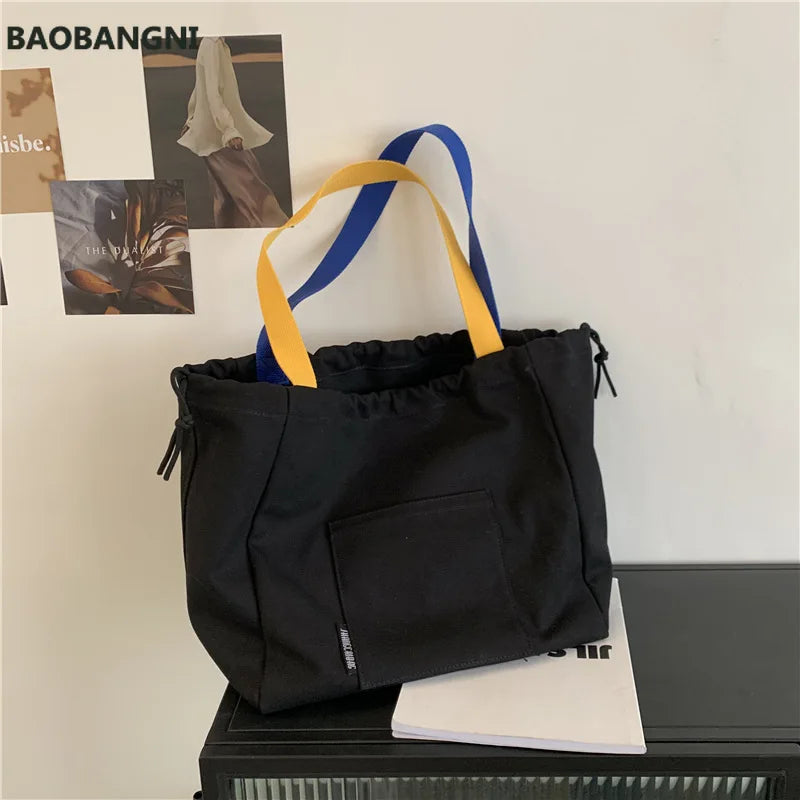 Canvas Shopper Bag Large Totes Ladies Casual Top Handle Women's Bag