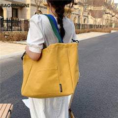 Canvas Shopper Bag Large Totes Ladies Casual Top Handle Women's Bag