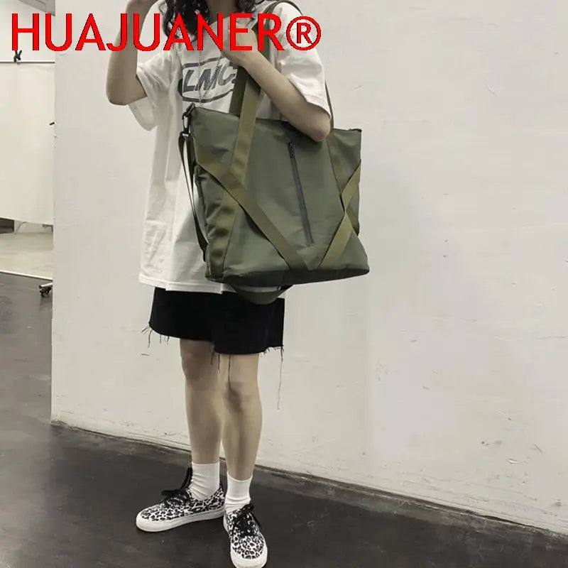 Nylon Shopper Bags for Women Waterproof Travel Handbags