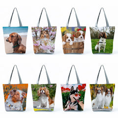 Pomeranian/Chihuahua Dog Print Shoulder Bag for Women