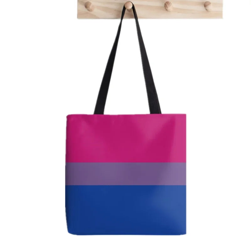 Glitter Lipstick Lesbian Tote Bag Harajuku Shopping Handbag Canvas