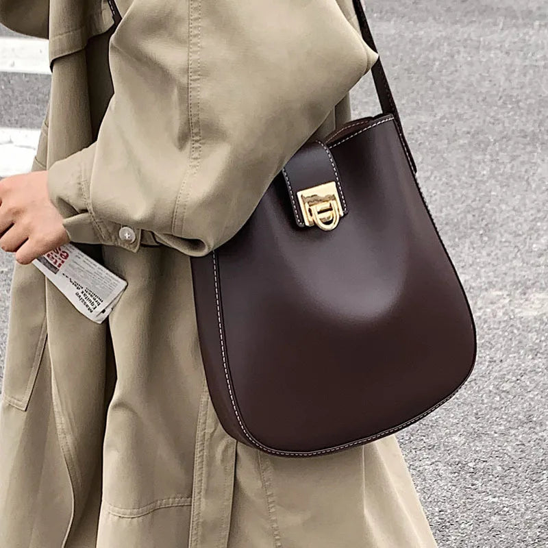 Women's Leather Shoulder Bag Shopping Ladies Tote Crossbody