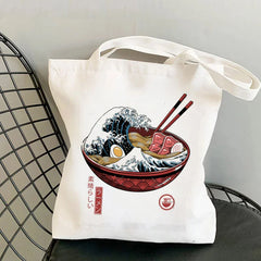 Hedgehog Yoga Cartoons Printed Tote Bag Women Harajuku Shopper Handbag