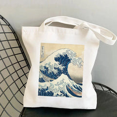 Great Wave of Kanagawa Tote Bag - Harajuku Shopper Handbag