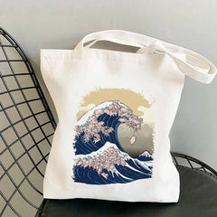Great Wave of Kanagawa Tote Bag - Harajuku Shopper Handbag