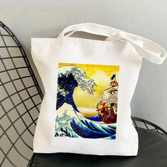Great Wave of Kanagawa Tote Bag - Harajuku Shopper Handbag