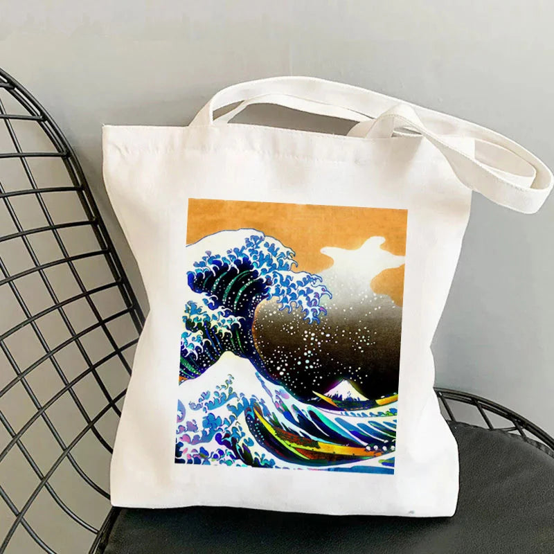 Great Wave of Kanagawa Tote Bag - Harajuku Shopper Handbag