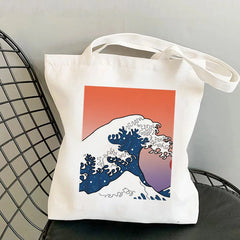 Great Wave of Kanagawa Tote Bag - Harajuku Shopper Handbag