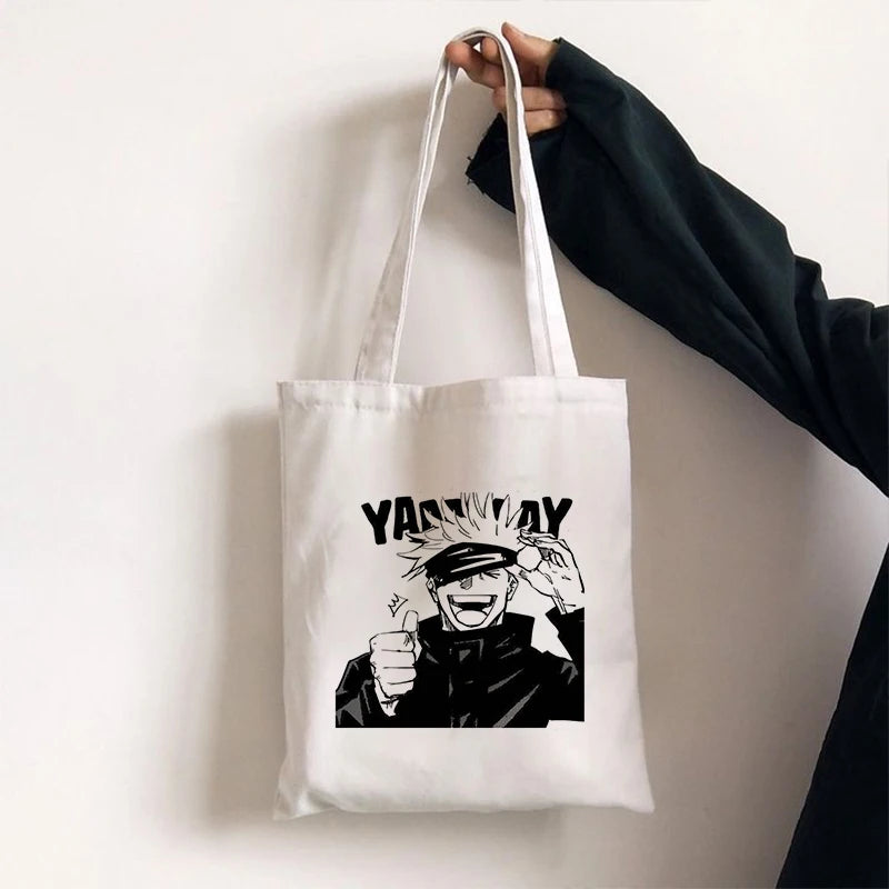 Harajuku Anime Jujutsu Kaisen Tote Bag Shoulder Handbag